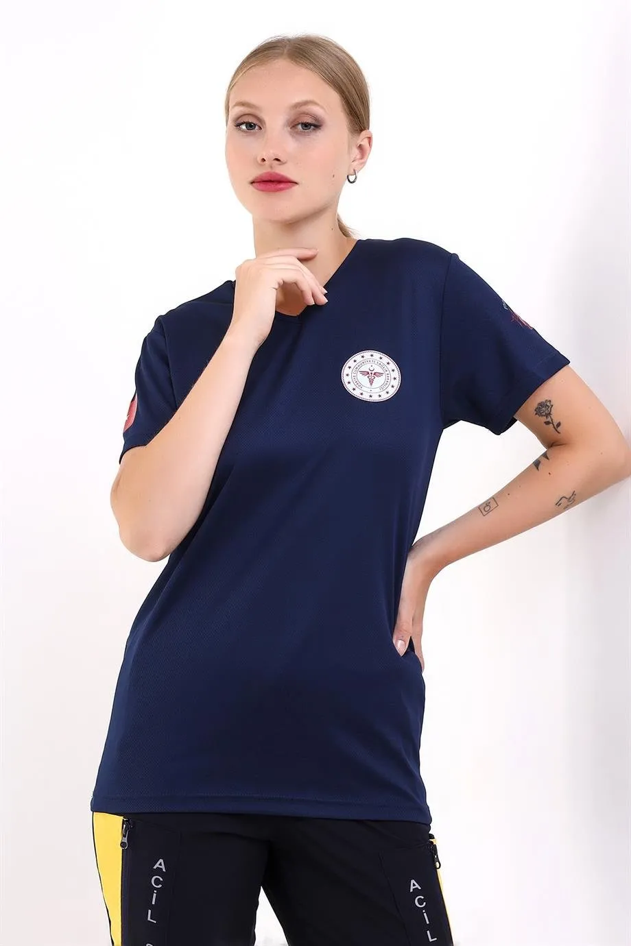 Paramedik Dry Touch Unisex Kısa Kol Tshirt - Lacivert