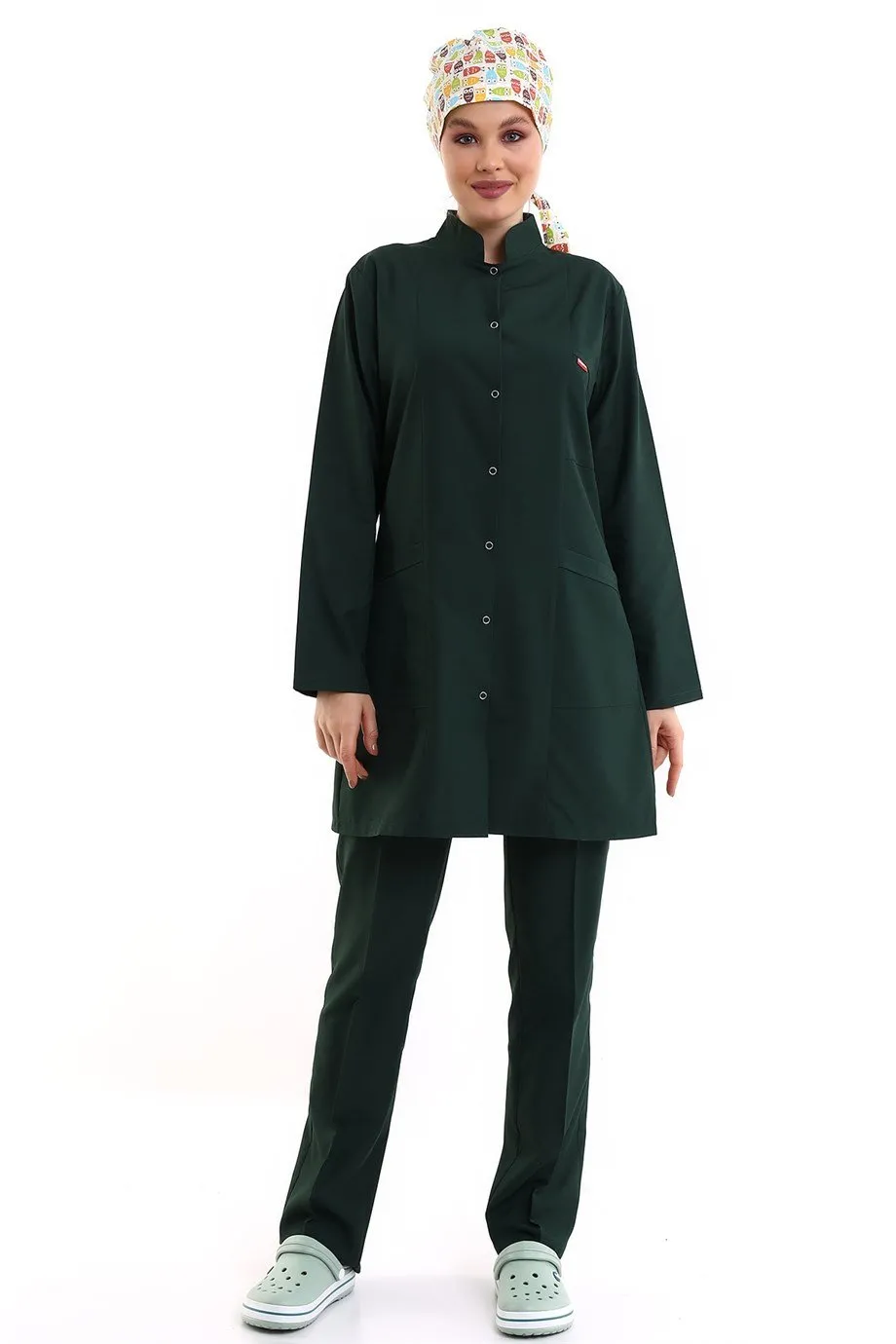 Tesettür Forma Takımı Full Çıtçıt - 5518 Bahar Ördek Başı Yeşili