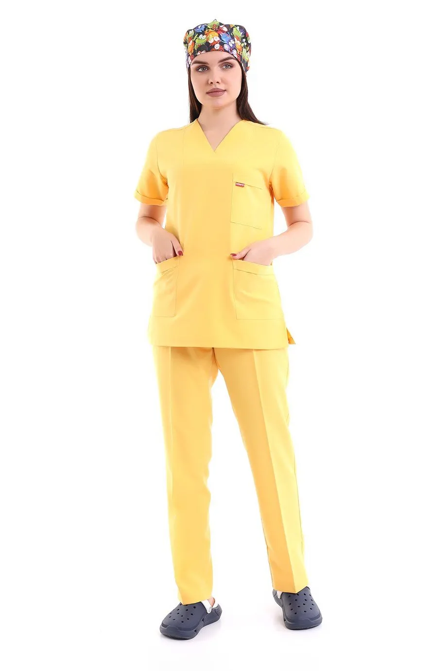 Zarf Yaka Kadın Takım - 08 Koyu Sarı