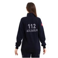 112 Sweatshirt Kışlık Unisex Balıkçı Yaka - Lacivert