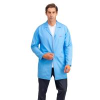 Doktor Öğretmen Erkek Önlük Ara Boy Ceket Yaka - 31 Açık Mavi