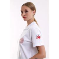 Paramedik Yakalı Unisex Tshirt Kısa Kol - Beyaz